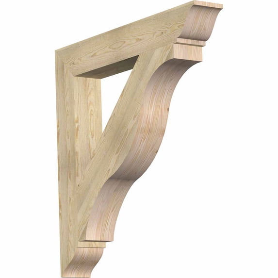 Ekena Millwork 6"W x 42"D x 42"H Funston Traditional Rough Sawn Bracket, Douglas Fir
