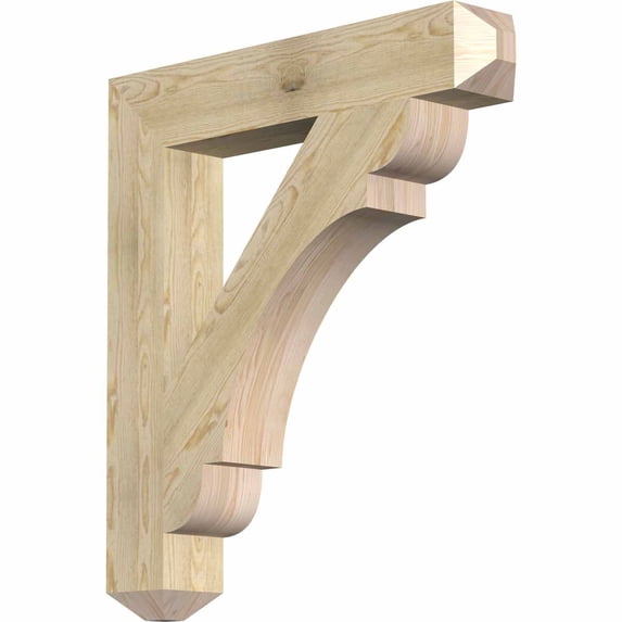 Ekena Millwork 6"W x 42"D x 42"H Olympic Craftsman Rough Sawn Bracket, Douglas Fir