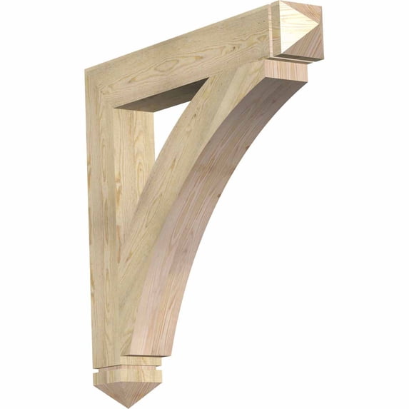 Ekena Millwork 6"W x 42"D x 42"H Thorton Arts & Crafts Rough Sawn Bracket, Douglas Fir