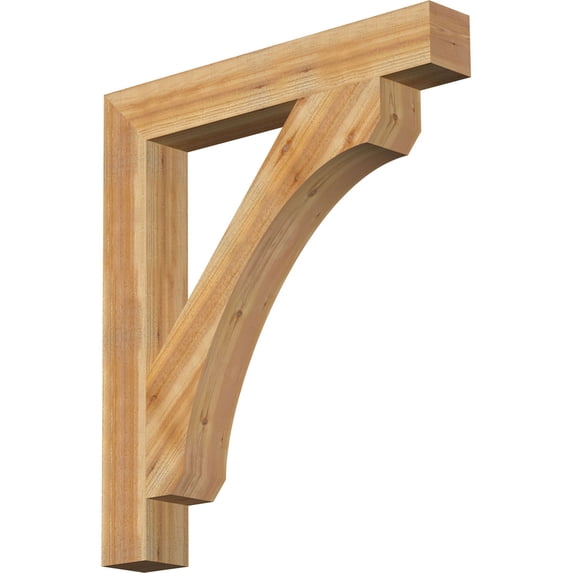 Ekena Millwork 6"W x 42"D x 48"H Legacy Block Rough Sawn Bracket, Western Red Cedar