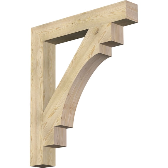 Ekena Millwork 6"W x 42"D x 48"H Merced Block Rough Sawn Bracket, Douglas Fir