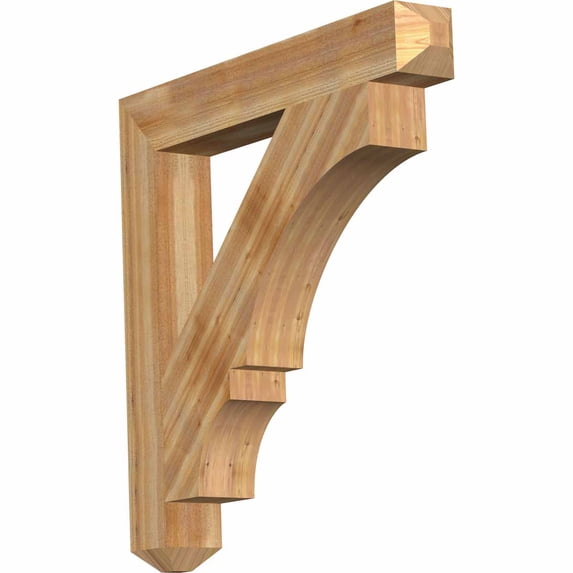 Ekena Millwork 6"W x 44"D x 44"H Balboa Craftsman Rough Sawn Bracket, Western Red Cedar