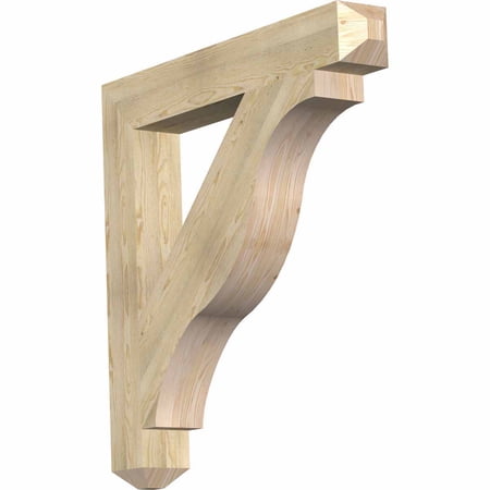 Ekena Millwork 6"W x 44"D x 44"H Funston Craftsman Rough Sawn Bracket, Douglas Fir
