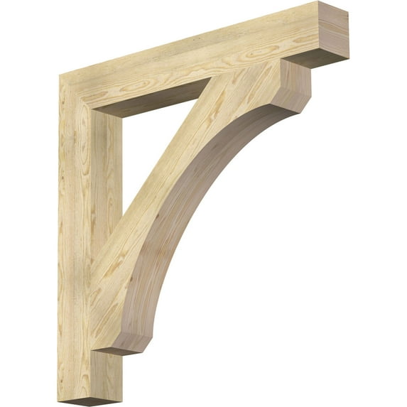 Ekena Millwork 6"W x 44"D x 44"H Legacy Block Rough Sawn Bracket, Douglas Fir