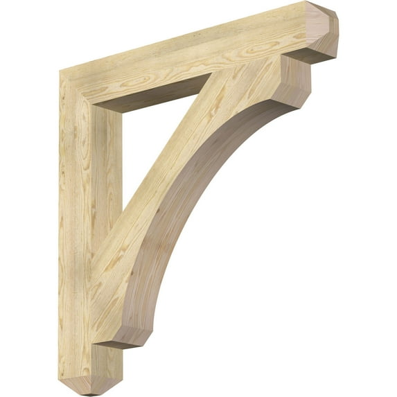 Ekena Millwork 6"W x 44"D x 44"H Legacy Craftsman Rough Sawn Bracket, Douglas Fir