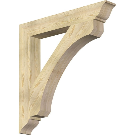Ekena Millwork 6"W x 44"D x 44"H Legacy Traditional Rough Sawn Bracket, Douglas Fir