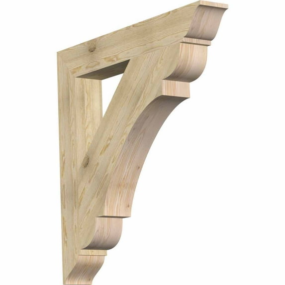 Ekena Millwork 6"W x 44"D x 44"H Olympic Traditional Rough Sawn Bracket, Douglas Fir