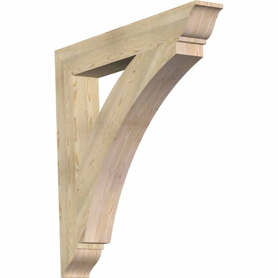 Ekena Millwork 6"W x 44"D x 44"H Thorton Traditional Rough Sawn Bracket, Douglas Fir