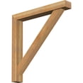 thumbnail image 1 of Ekena Millwork 6"W x 44"D x 44"H Traditional Block Rough Sawn Bracket w/ Offset Brace, Western Red Cedar, 1 of 25
