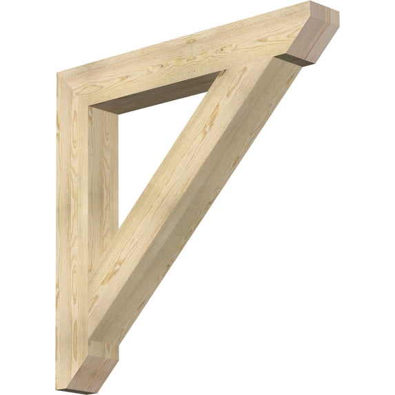 Ekena Millwork 6"W x 44"D x 44"H Traditional Slat Rough Sawn Bracket, Douglas Fir