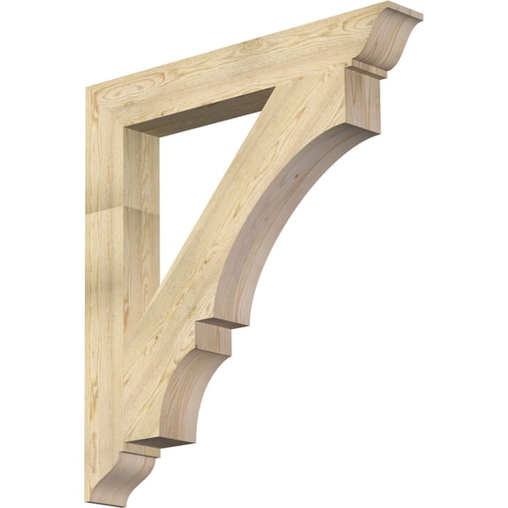 Ekena Millwork 6"W x 44"D x 48"H Balboa Traditional Rough Sawn Bracket, Douglas Fir