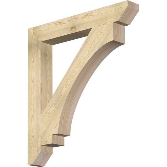 Ekena Millwork 6"W x 44"D x 48"H Imperial Slat Rough Sawn Bracket, Douglas Fir