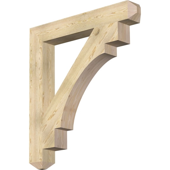 Ekena Millwork 6"W x 44"D x 48"H Merced Craftsman Rough Sawn Bracket, Douglas Fir