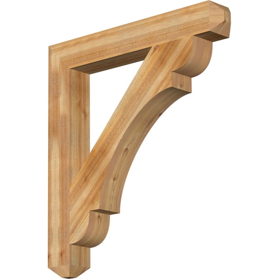 Ekena Millwork 6"W x 44"D x 48"H Olympic Craftsman Rough Sawn Bracket, Western Red Cedar