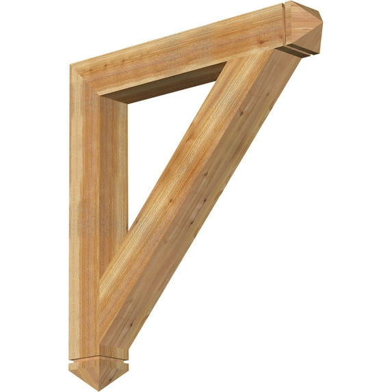 Ekena Millwork 6"W x 44"D x 48"H Traditional Arts & Crafts Rough Sawn Bracket, Western Red Cedar