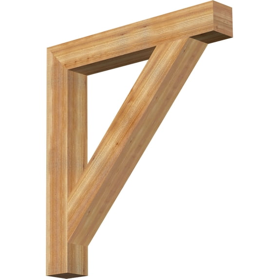 Ekena Millwork 6"W x 44"D x 48"H Traditional Block Rough Sawn Bracket, Western Red Cedar
