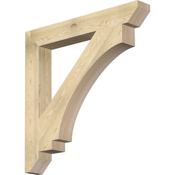 Ekena Millwork 6"W x 46"D x 46"H Imperial Slat Rough Sawn Bracket, Douglas Fir