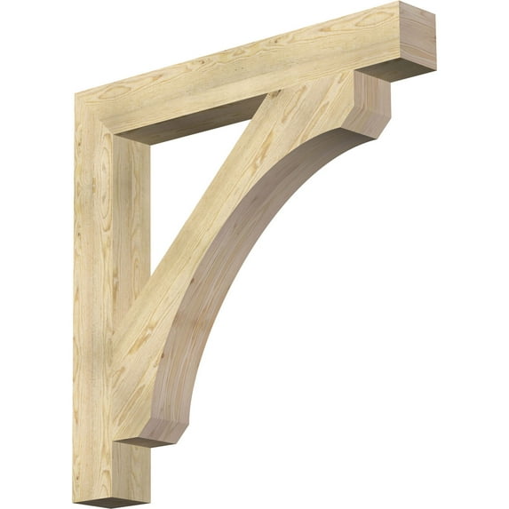 Ekena Millwork 6"W x 46"D x 46"H Legacy Block Rough Sawn Bracket, Douglas Fir