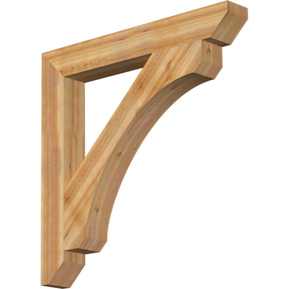 Ekena Millwork 6"W x 46"D x 46"H Legacy Slat Rough Sawn Bracket, Western Red Cedar