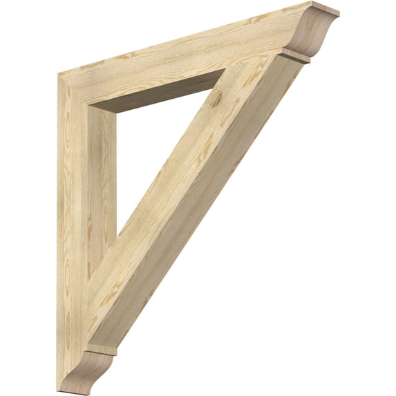 Ekena Millwork 6"W x 46"D x 46"H Traditional Traditional Rough Sawn Bracket, Douglas Fir