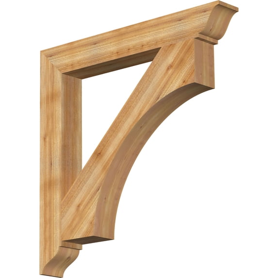 Ekena Millwork 6"W x 46"D x 46"H Westlake Traditional Rough Sawn Bracket, Western Red Cedar