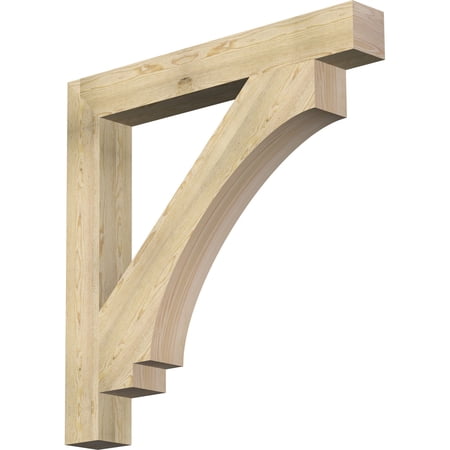 Ekena Millwork 6"W x 48"D x 48"H Imperial Block Rough Sawn Bracket, Douglas Fir