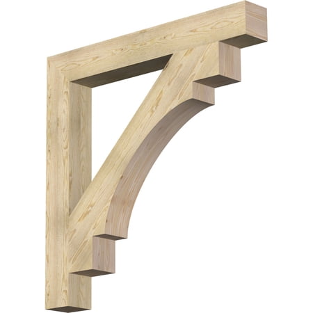 Ekena Millwork 6"W x 48"D x 48"H Merced Block Rough Sawn Bracket, Douglas Fir