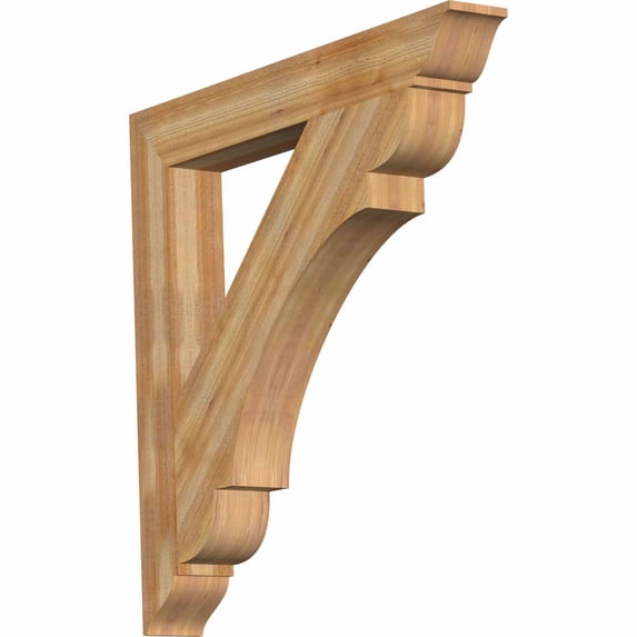 Ekena Millwork 6"W x 48"D x 48"H Olympic Traditional Rough Sawn Bracket, Western Red Cedar