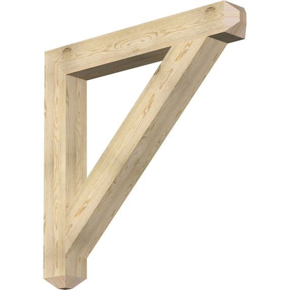 Ekena Millwork 6"W x 48"D x 48"H Traditional Craftsman Rough Sawn Bracket, Douglas Fir