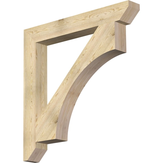 Ekena Millwork 6"W x 48"D x 48"H Westlake Slat Rough Sawn Bracket, Douglas Fir