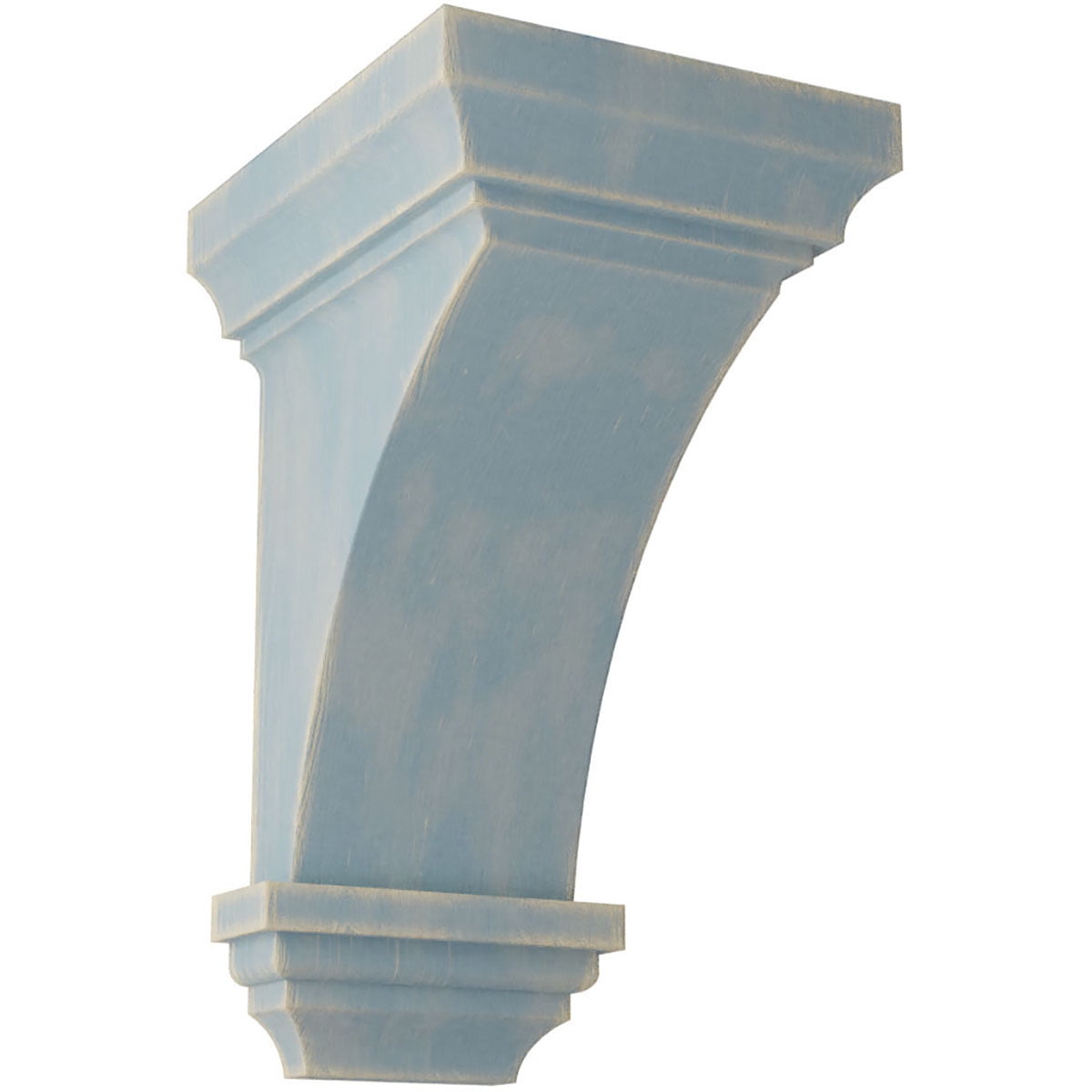 Driftwood Blue Large Vintage Decor Rubberwood Corbel