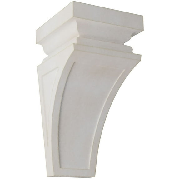 Ekena Millwork 6"W x 6 3/4"D x 12"H Large Nevio Wood Vintage Decor Corbel, Chalk Dust White