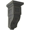 thumbnail image 1 of Ekena Millwork 6"W x 6 3/4"D x 12"H Large Reyes Wood Vintage Decor Corbel, Black, 1 of 6