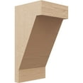 thumbnail image 1 of 6"W x 6"D x 12"H Wide Burlington Rough Cedar Woodgrain TimberThane Corbel, Primed Tan, 1 of 6