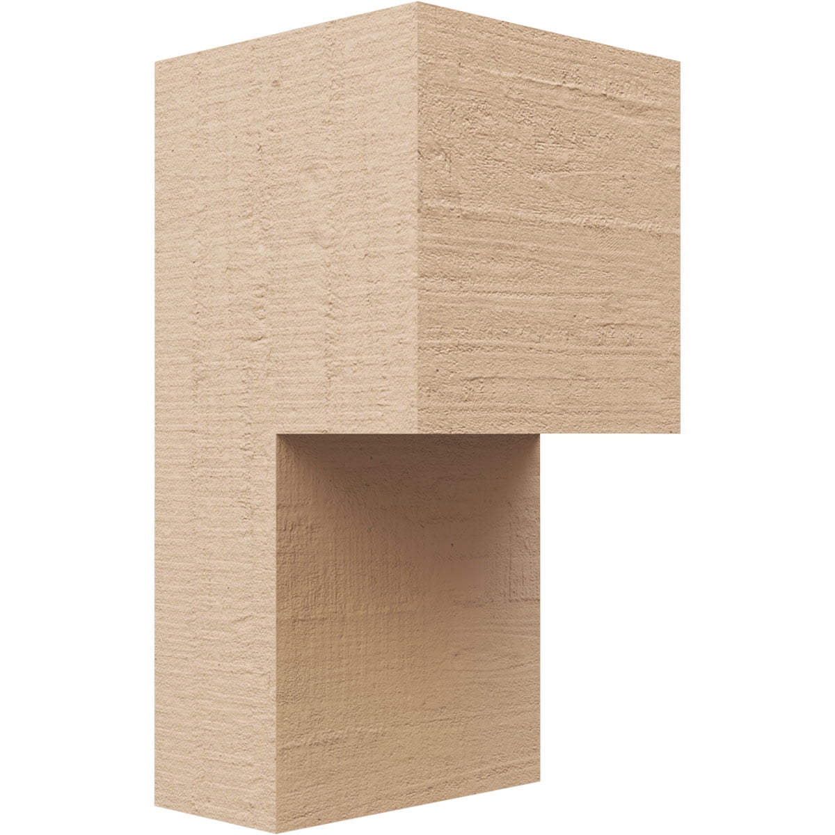 6"W x 6"D x 12"H Wide Chapel Hill Rough Cedar Woodgrain TimberThane Corbel, Primed Tan