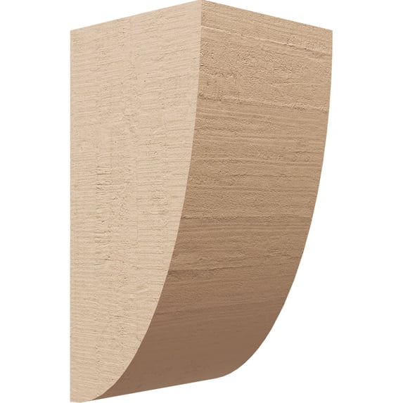 6"W x 6"D x 12"H Wide Durham Rough Cedar Woodgrain TimberThane Corbel, Primed Tan