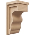 thumbnail image 1 of 6"W x 6"D x 12"H Wide Highland Rough Cedar Woodgrain TimberThane Corbel, Primed Tan, 1 of 6