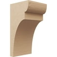 thumbnail image 1 of 6"W x 6"D x 12"H Wide Yorktown Rough Cedar Woodgrain TimberThane Corbel, Primed Tan, 1 of 6