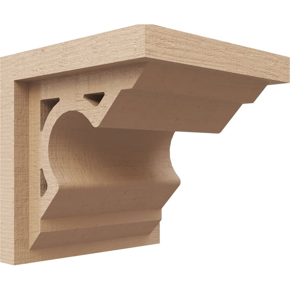 6"W x 6"D x 6"H Wide Sheridan Rough Cedar Woodgrain TimberThane Corbel, Primed Tan