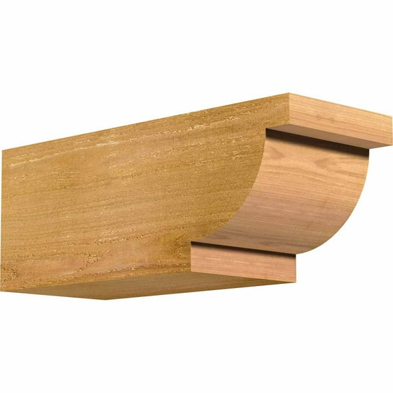 Ekena Millwork 6"W x 6"H x 16"L Alpine Rough Sawn Rafter Tail, Western Red Cedar