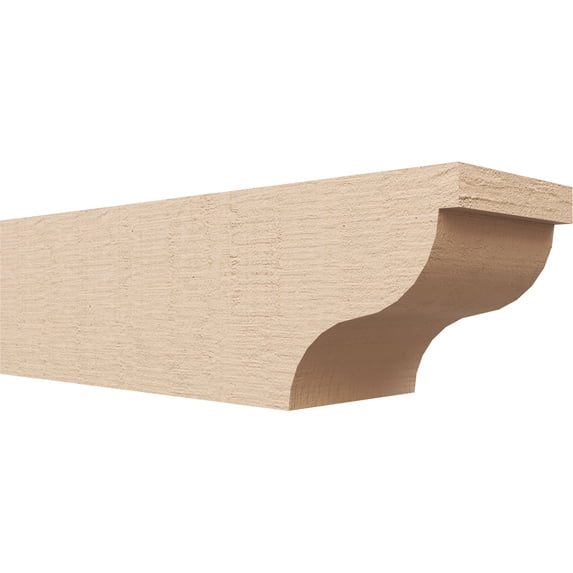 Ekena Millwork 6"W x 6"H x 20"L Garner Woodgrain TimberThane Rafter Tail, Primed Tan
