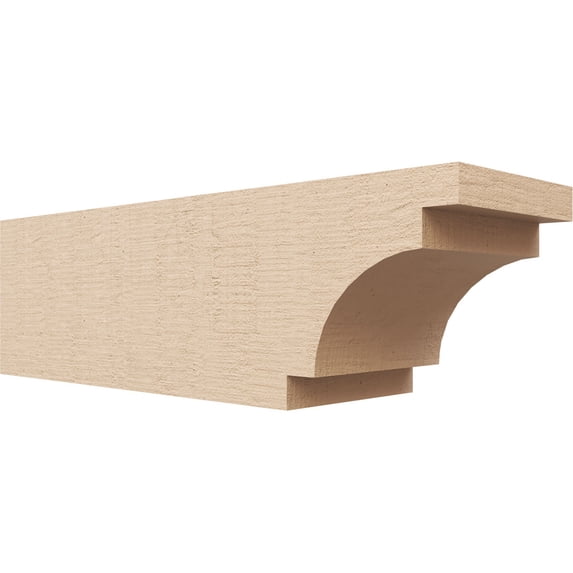 Ekena Millwork 6"W x 6"H x 20"L Mediterranean Woodgrain TimberThane Rafter Tail, Primed Tan