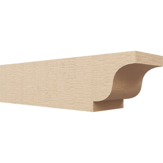 Ekena Millwork 6"W x 6"H x 24"L Newport Woodgrain TimberThane Rafter Tail, Primed Tan