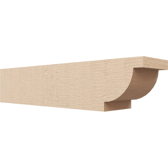 Ekena Millwork 6"W x 6"H x 28"L Alpine Woodgrain TimberThane Rafter Tail, Primed Tan