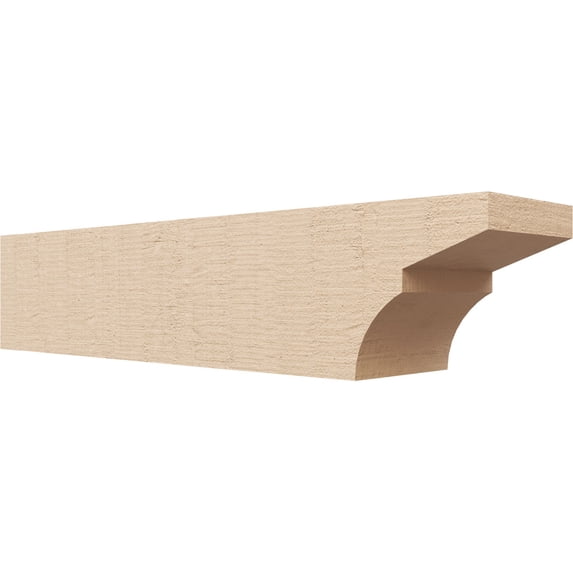 Ekena Millwork 6"W x 6"H x 28"L Monterey Woodgrain TimberThane Rafter Tail, Primed Tan