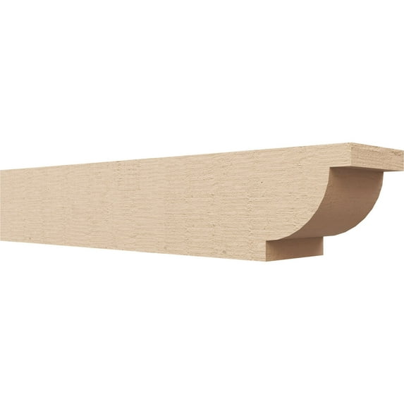Ekena Millwork 6"W x 6"H x 32"L Alpine Woodgrain TimberThane Rafter Tail, Primed Tan
