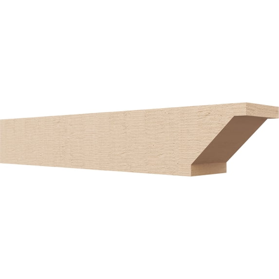 Ekena Millwork 6"W x 6"H x 36"L Burlington Woodgrain TimberThane Rafter Tail, Primed Tan