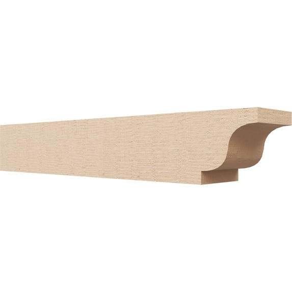 Ekena Millwork 6"W x 6"H x 36"L Newport Woodgrain TimberThane Rafter Tail, Primed Tan