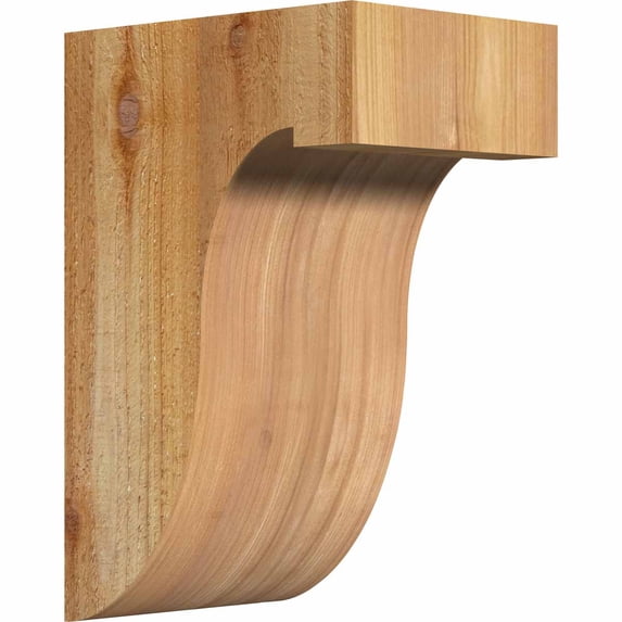 Ekena Millwork 6"W x 8"D x 12"H Del Monte Rough Sawn Corbel, Western Red Cedar