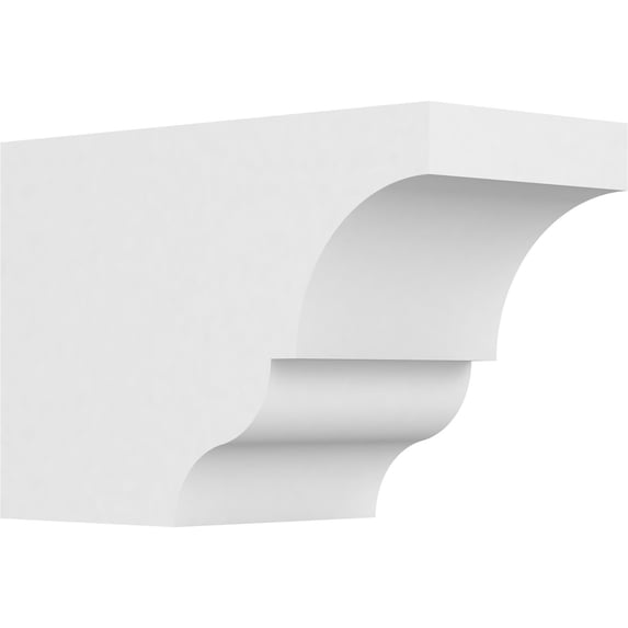 Ekena Millwork 6"W x 8"H X 12"L Standard Asheboro Architectural Grade PVC Rafter Tail